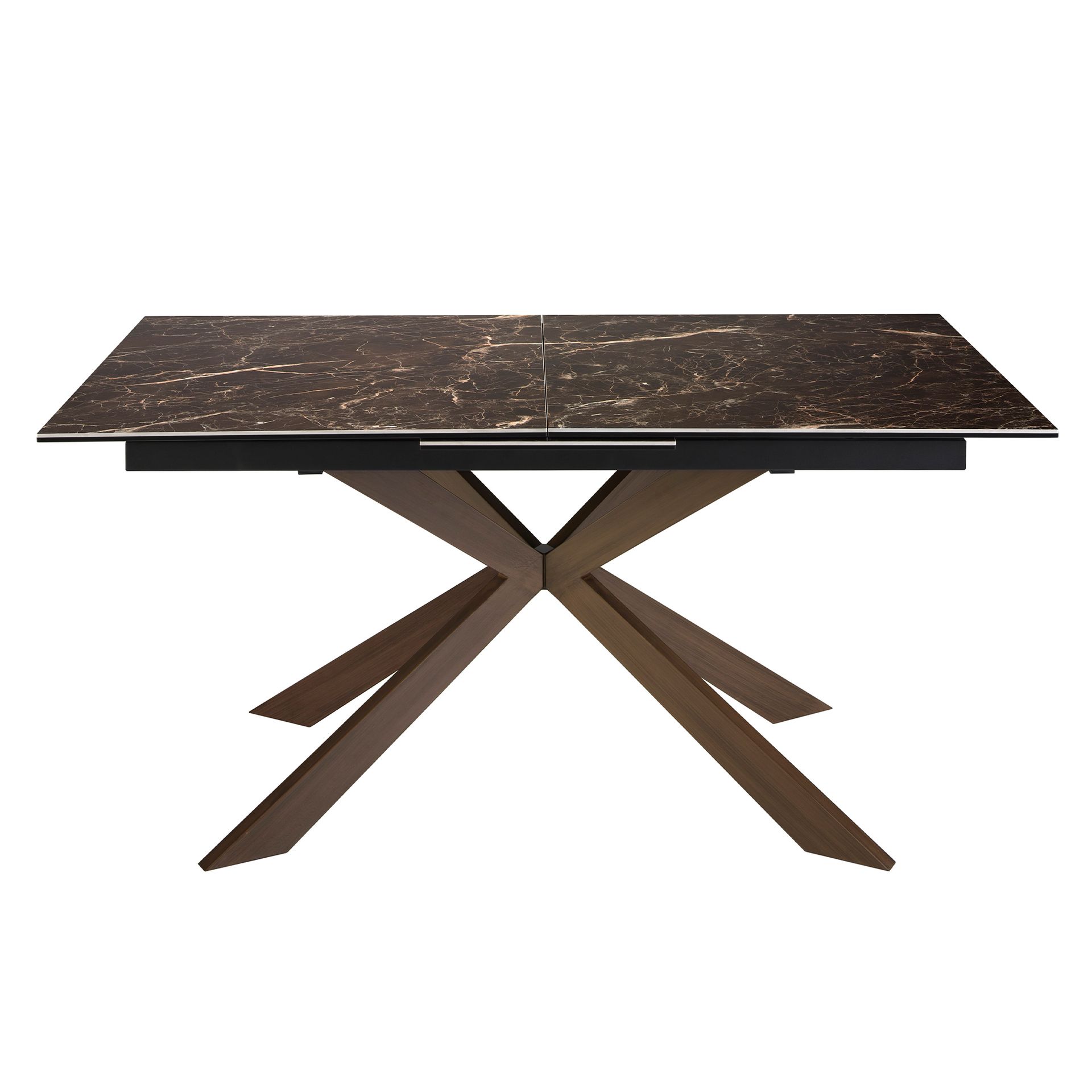 Обеденный стол 1121/MC19144DT из керамики и стали с отделкой под орех Angel Cerda