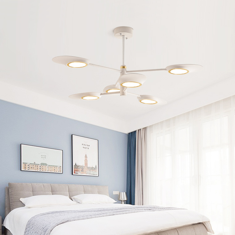 Люстра на штанге INGEL D110 6 lamps Black/White by ImperiumLoft