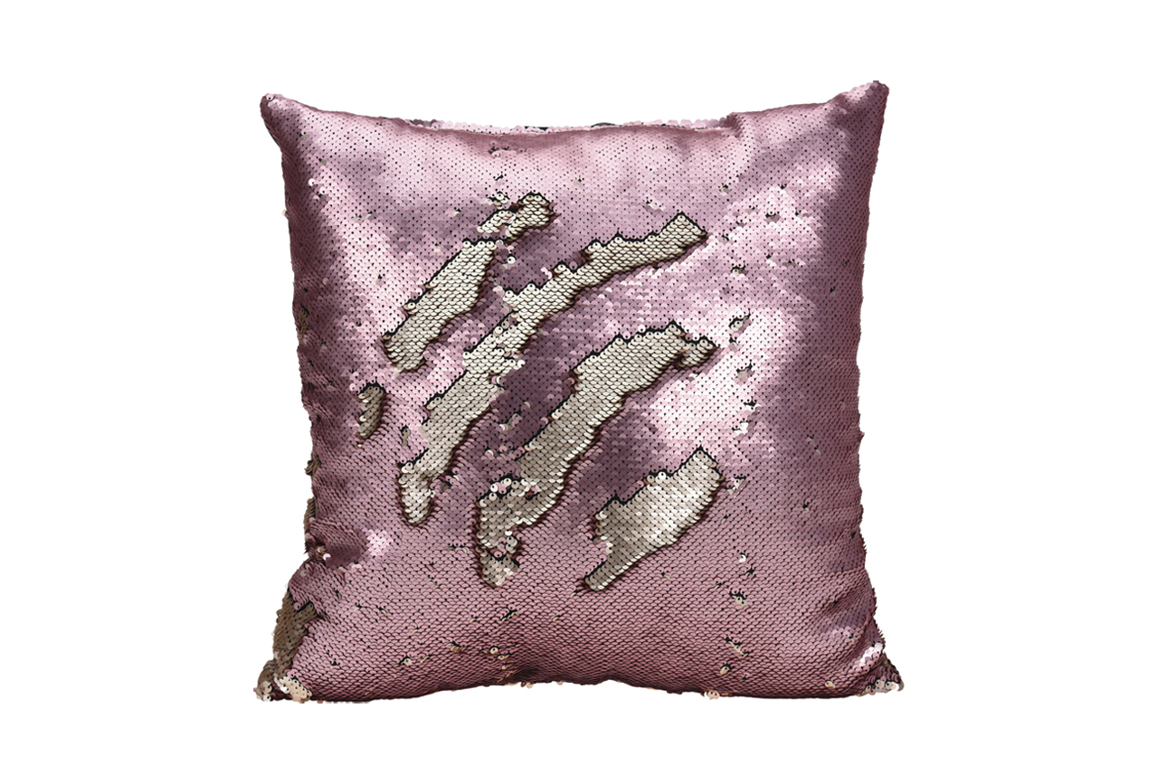 Подушка с пайетками розовая Garda Decor 767542150