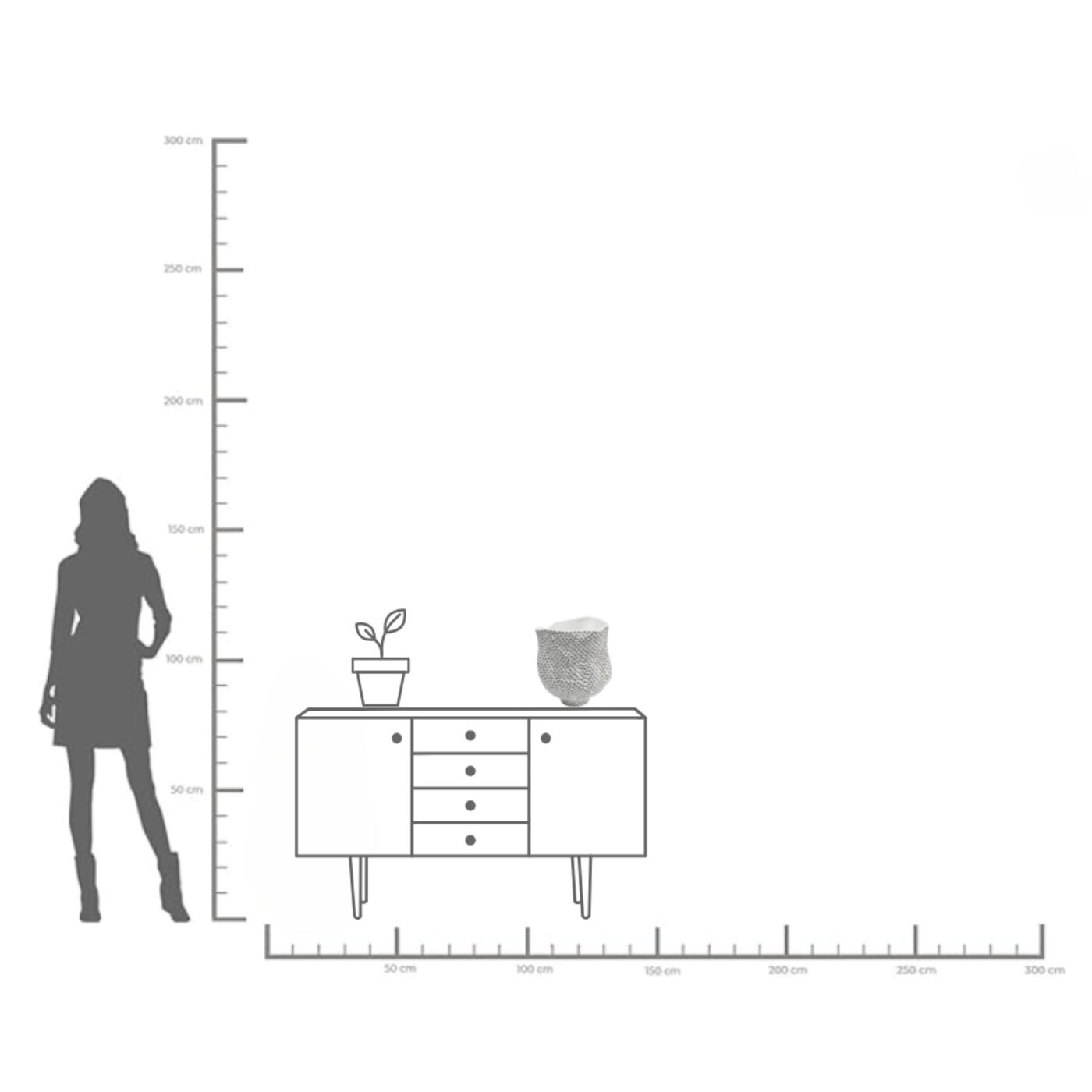 Ваза Anemone 35cm KARE 57500