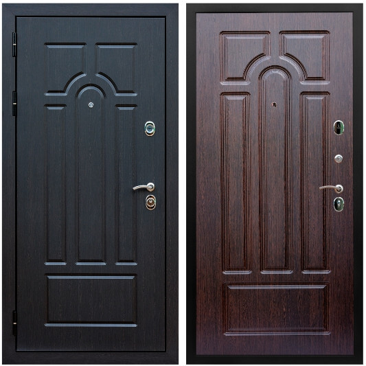 Дверь входная Graf Эврика МДФ 10 мм ФЛ-58 Венге ГОТОВАЯ / МДФ 6 мм ФЛ-58 Венге