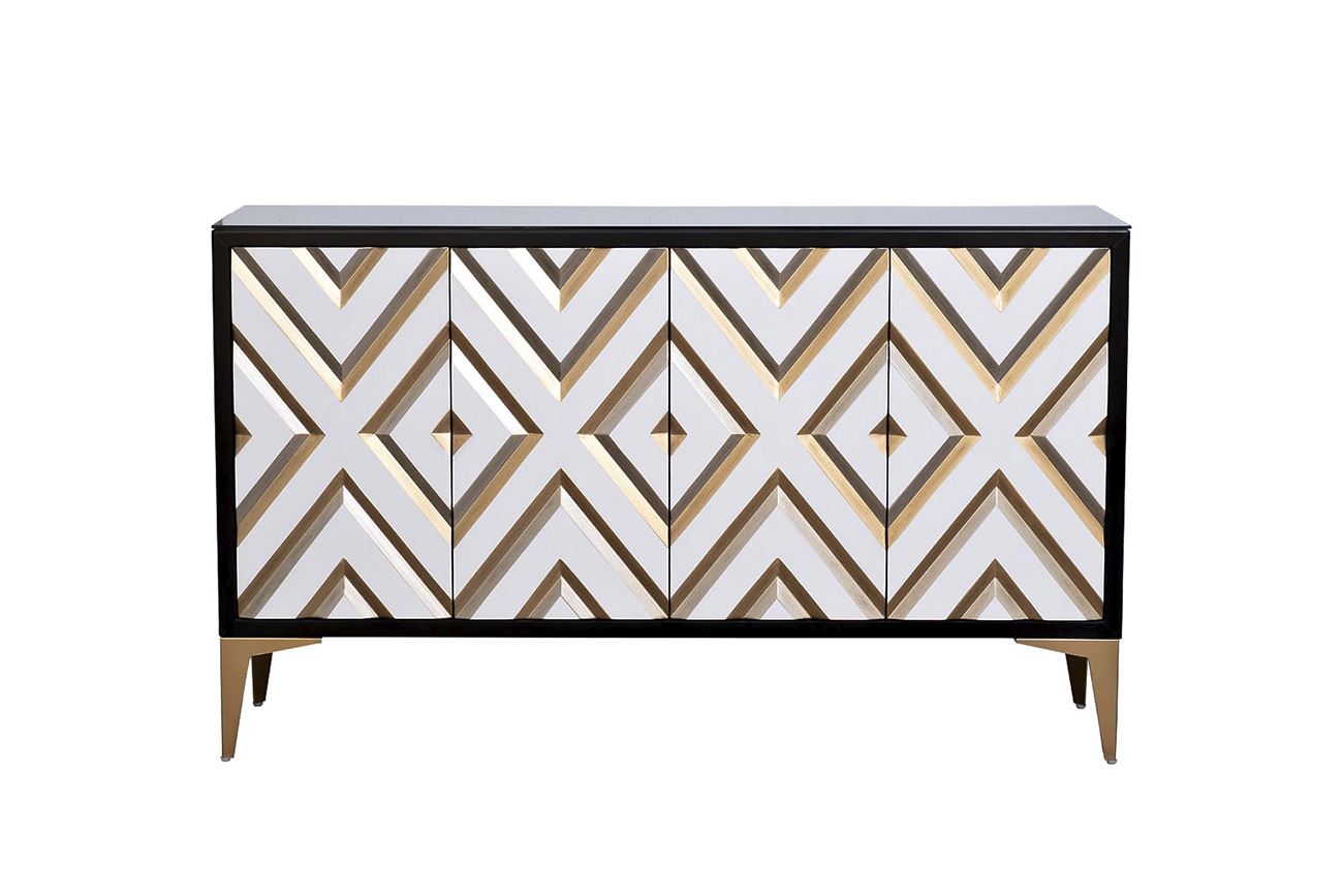 Комод с дверцами и декором "кенте" Garda Decor ART-2924-S