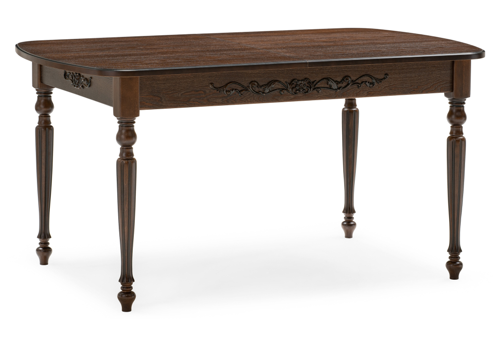 Стол деревянный Woodville Бевье орех темный / орех 483899