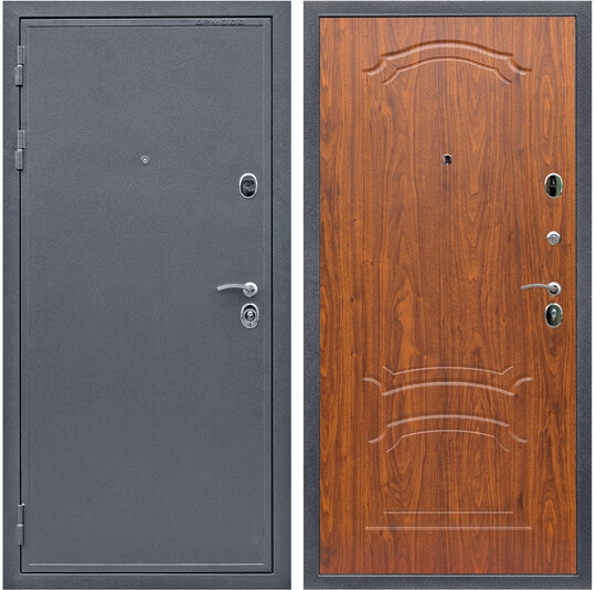 Дверь входная Graf Лондон Антик серебро / МДФ 6 мм ФЛ-140 Мореная береза