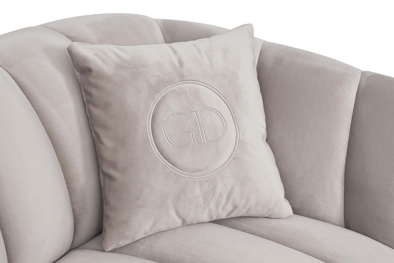 Диван Fabio трехместный велюровый бежевый Garda Decor FABIO-3-2K-БЕЖ-Фант17