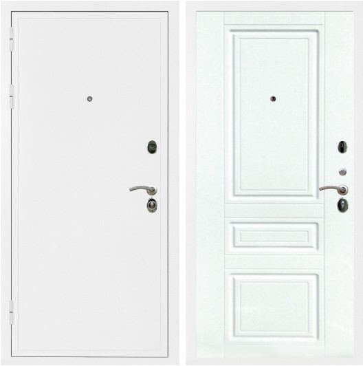 Дверь входная Graf Престиж Белая шагрень / МДФ 16 мм ФЛ-243 Ясень белый