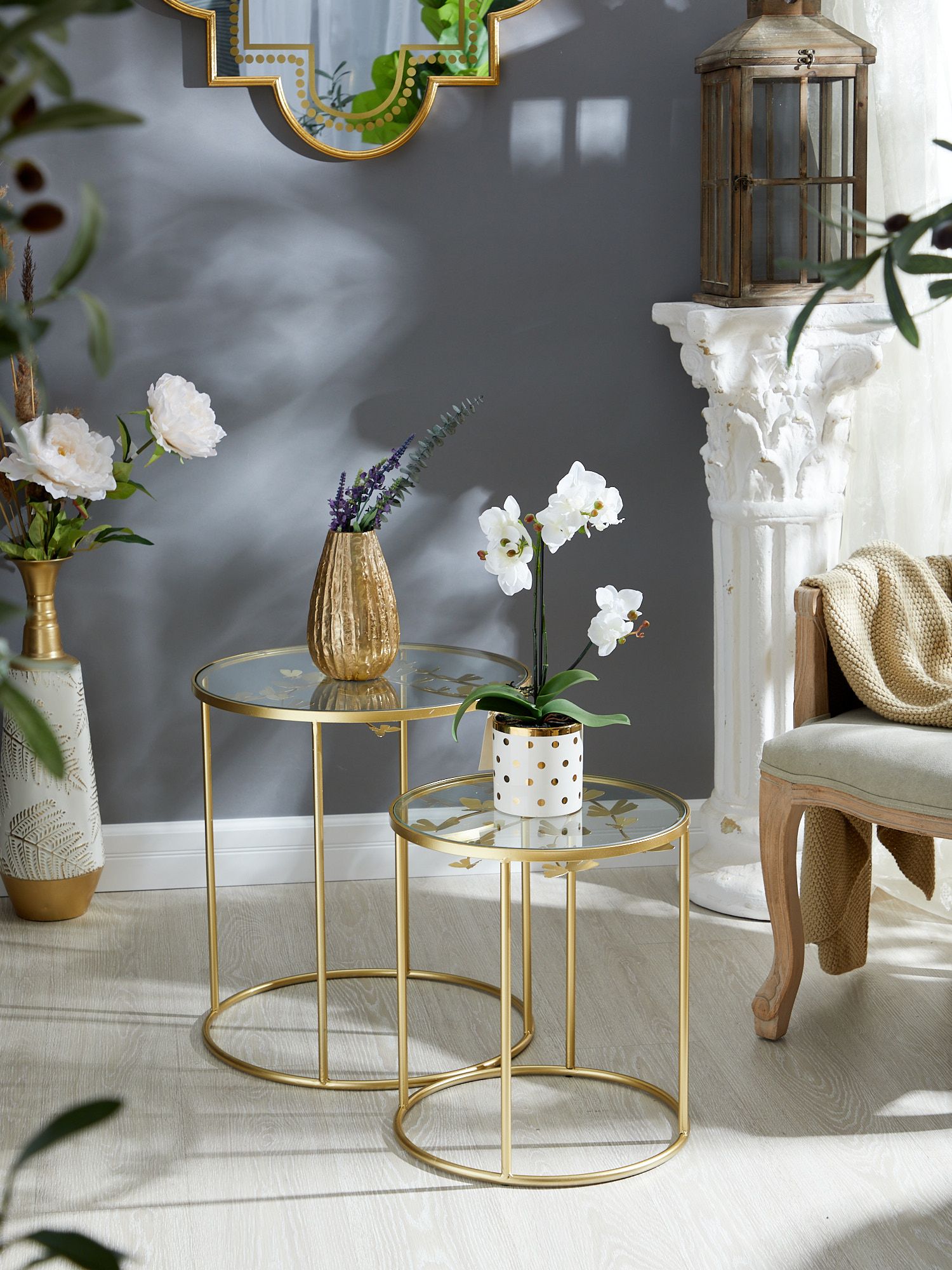 Столик интерьерный со стеклянной столешницей Glasar 57-292/2