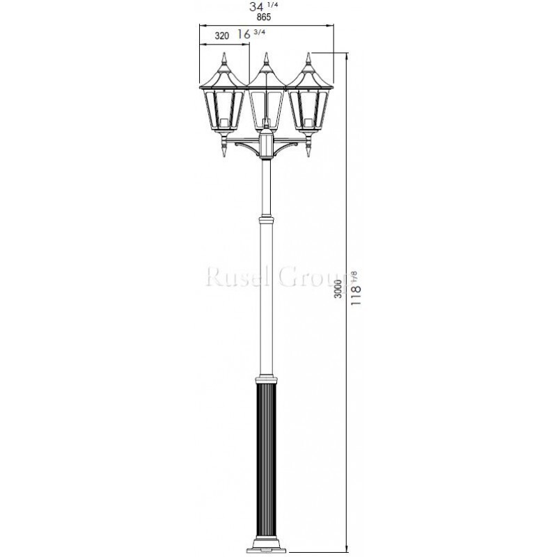 Уличный светильник Kolarz ESAGONALE GRANDE 94079/3L