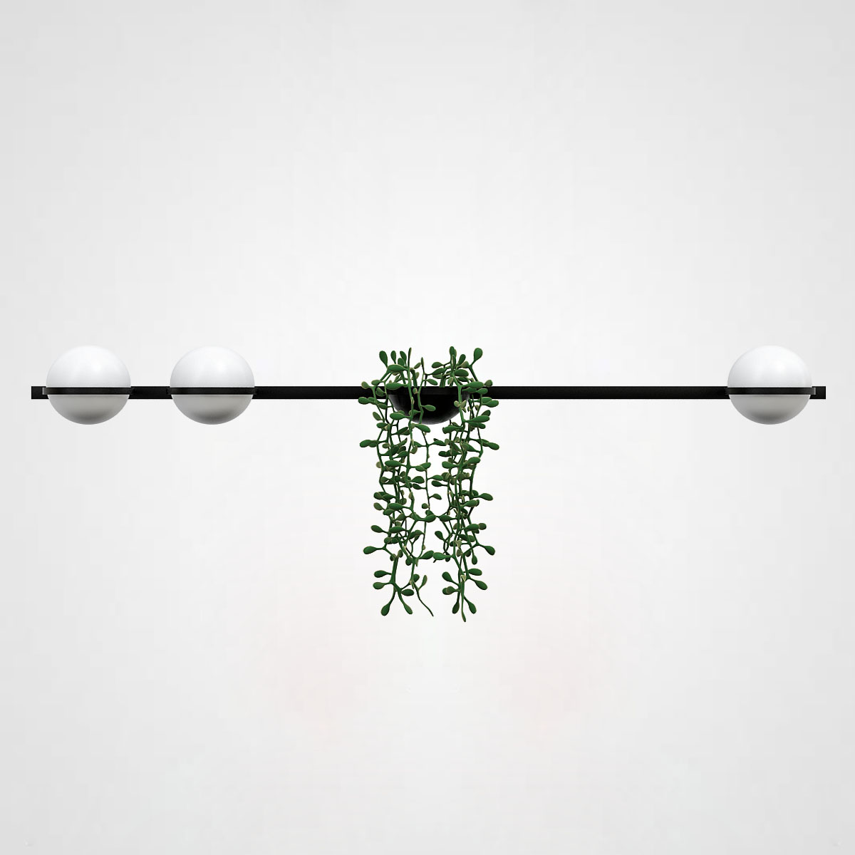 Бра Palma Wall Lamp 3 Шара + 1 Вазон Горизонтальная By Imperiumloft