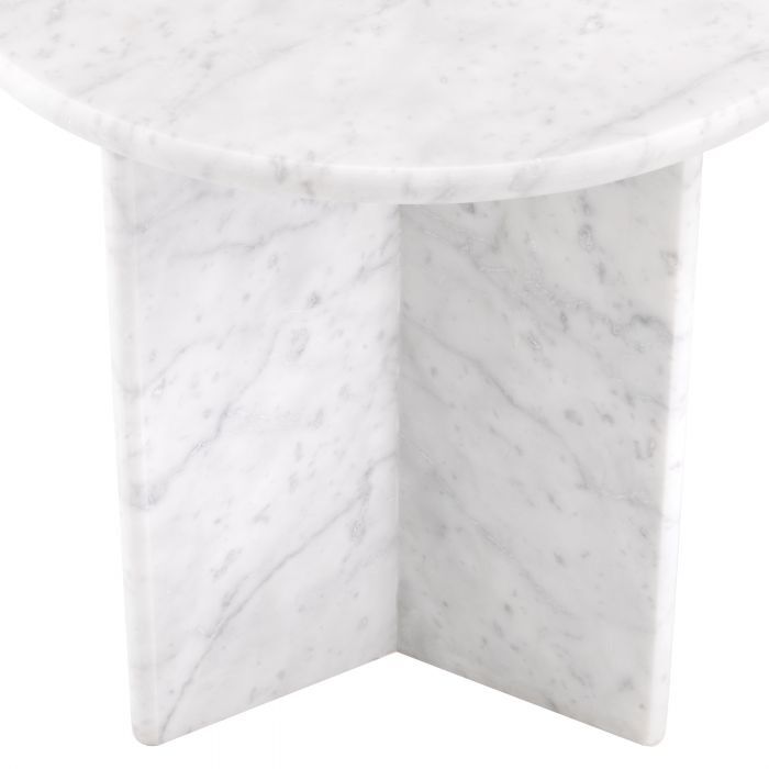 Журнальный столик Eichholtz Table Pontini honed white marble 115219
