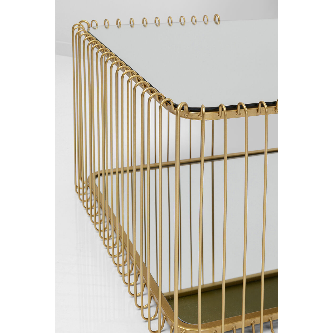 Стол кофейный Wire Double Brass 120x60 см KARE 87817