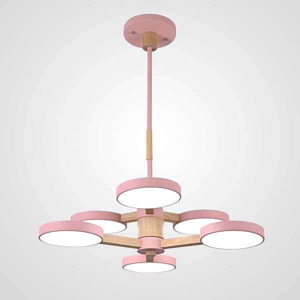 Подвесная люстра TURNA DBL L6 Pink by ImperiumLoft