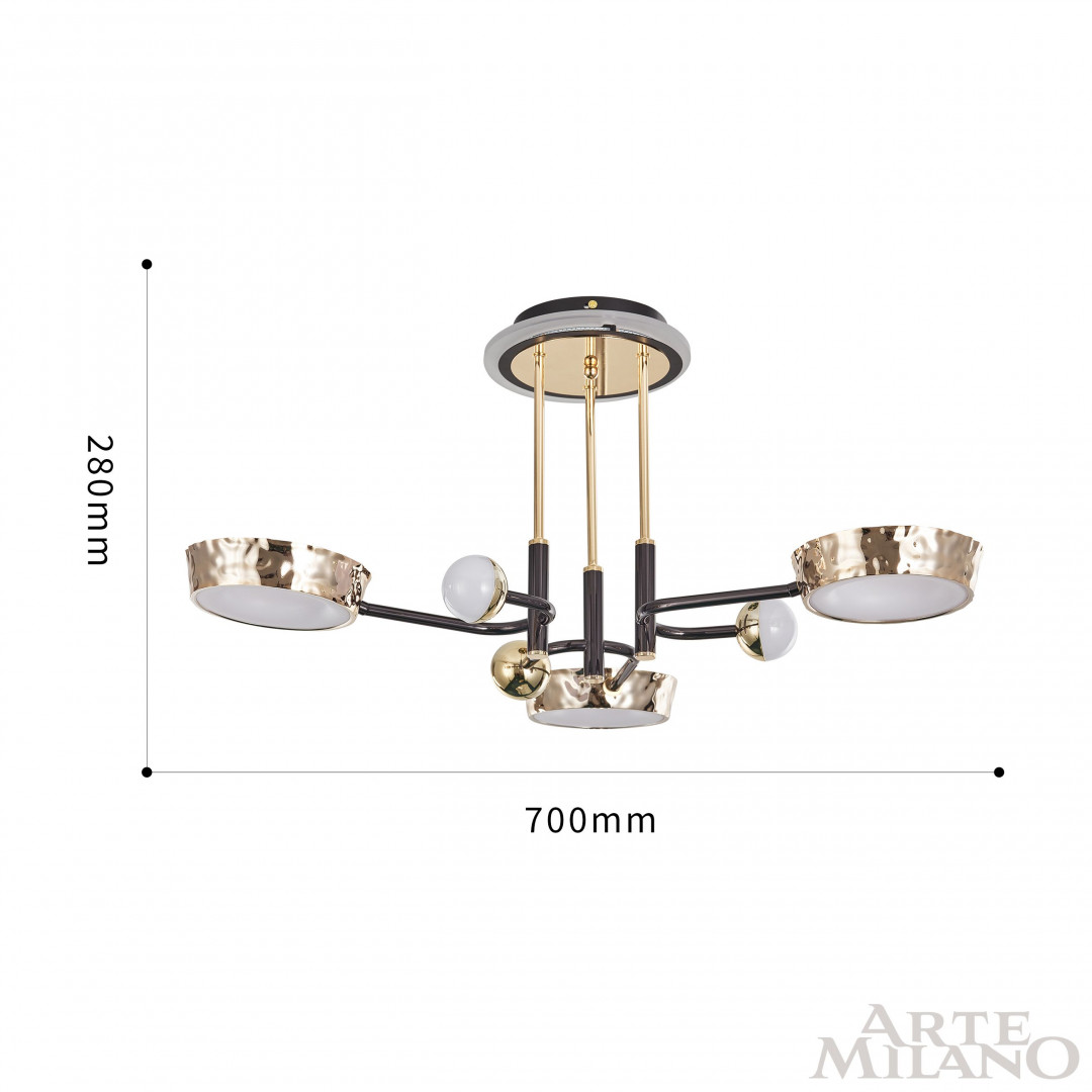 Люстра светодиодная 273210/6 BK/GD Arte Milano