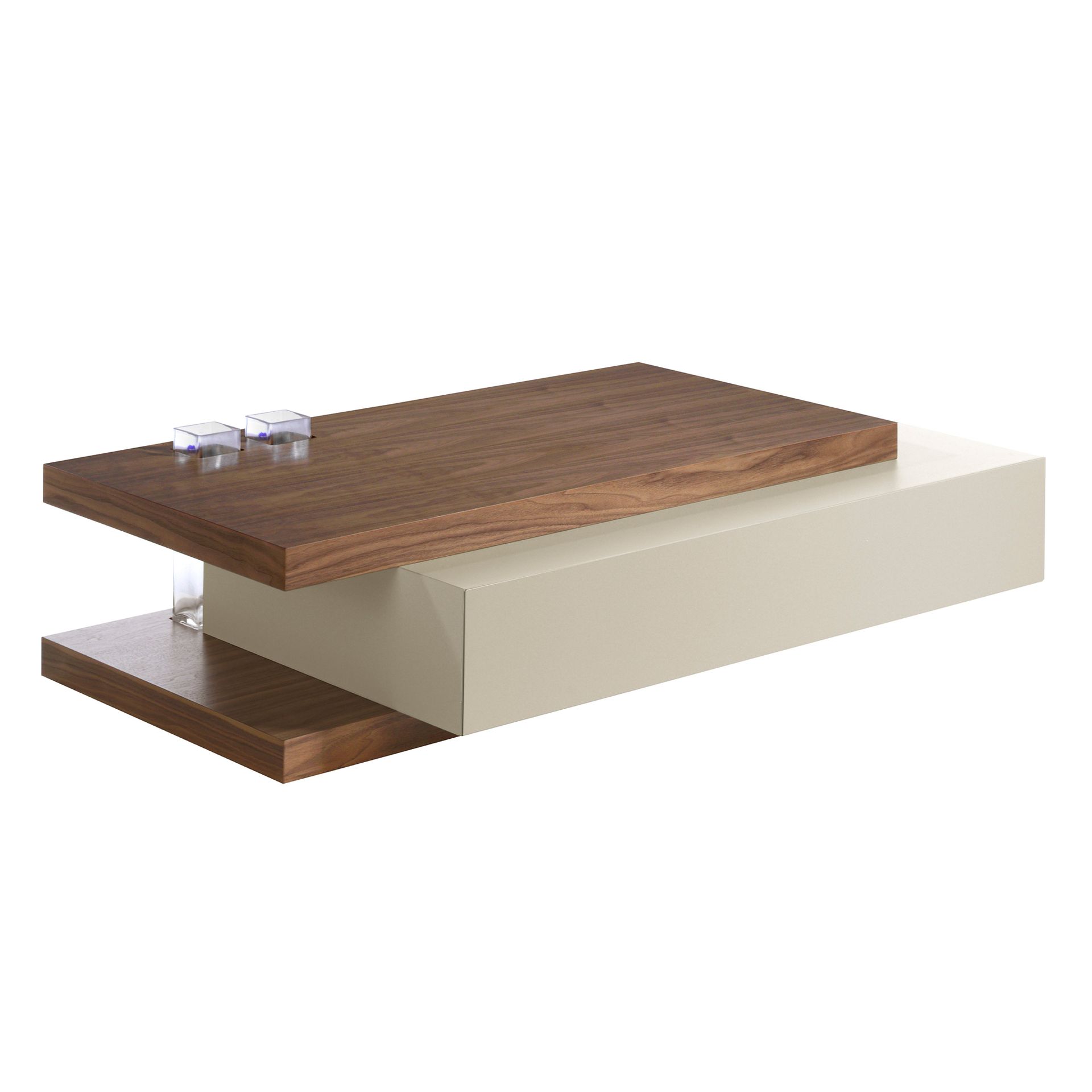 Журнальный столик 2105/HE-CT140 из орехового дерева и дымчатого МДФ Angel Cerda