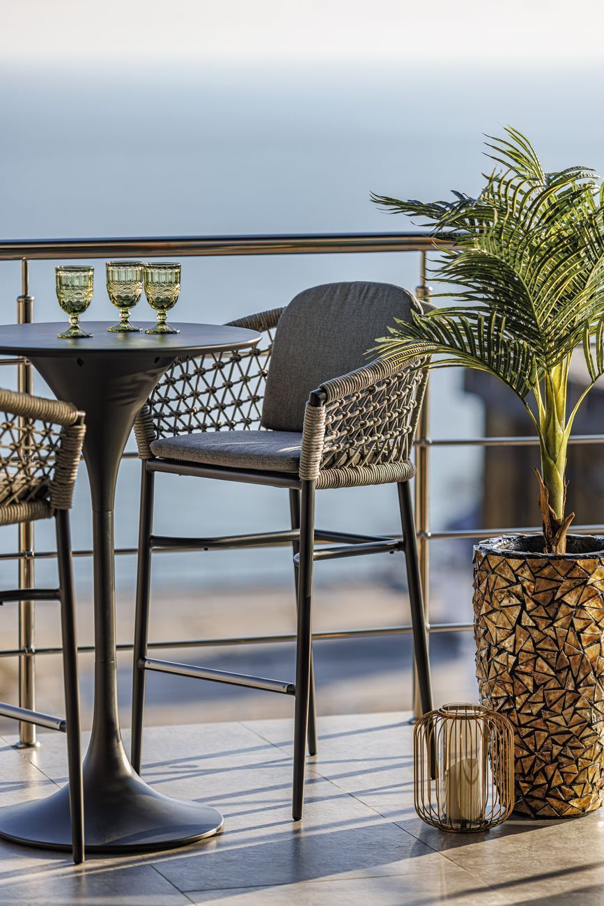 Стол барный уличный Муза антрацит Garda Decor 39AR-STOL-3041 ANTR