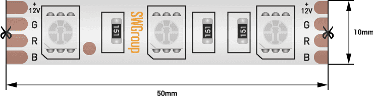 Лента светодиодная SWG SWG560-12-14.4-RGB-68-M