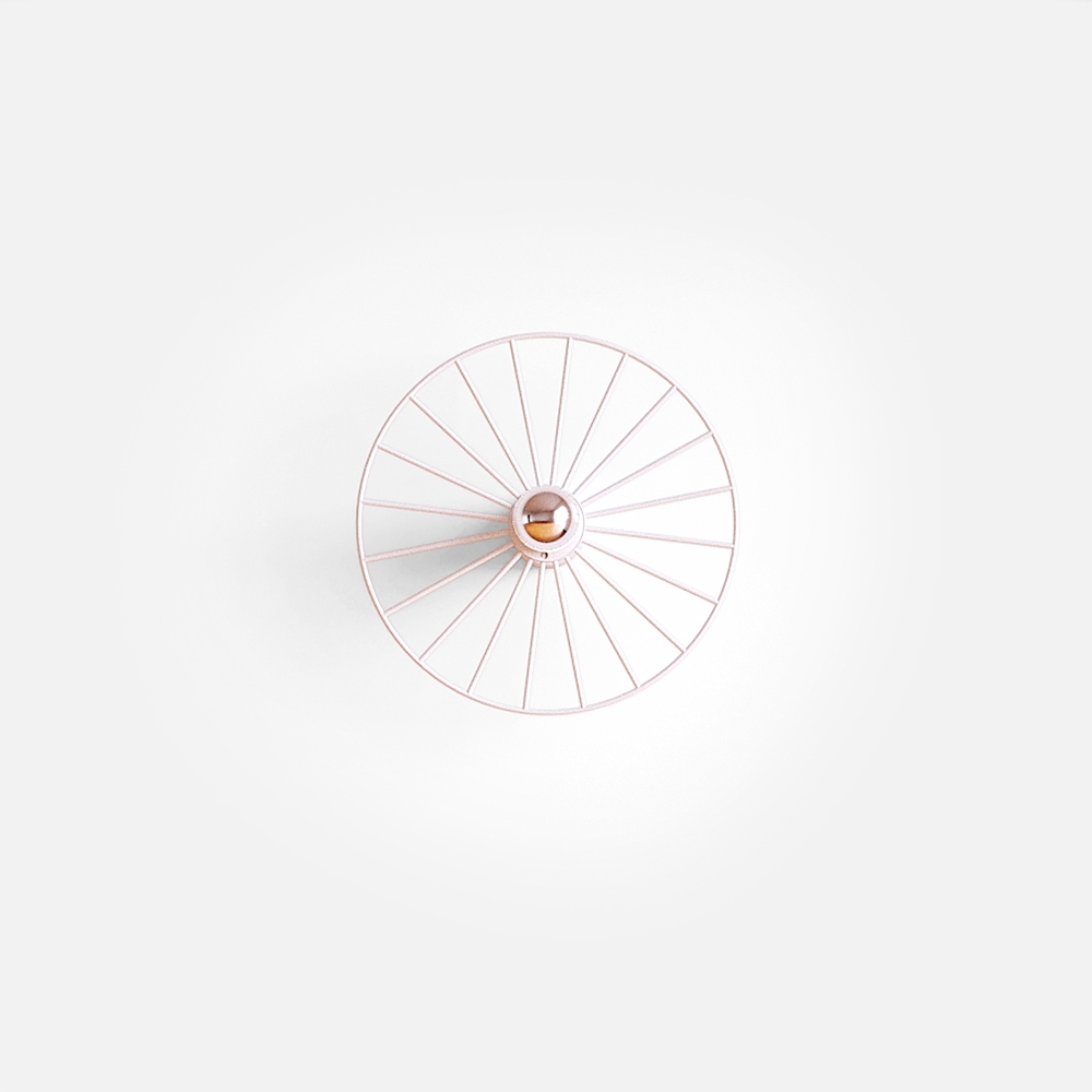 Бра Wheel 30 cm белый + цоколь 5 cm белый Aromas del Campo