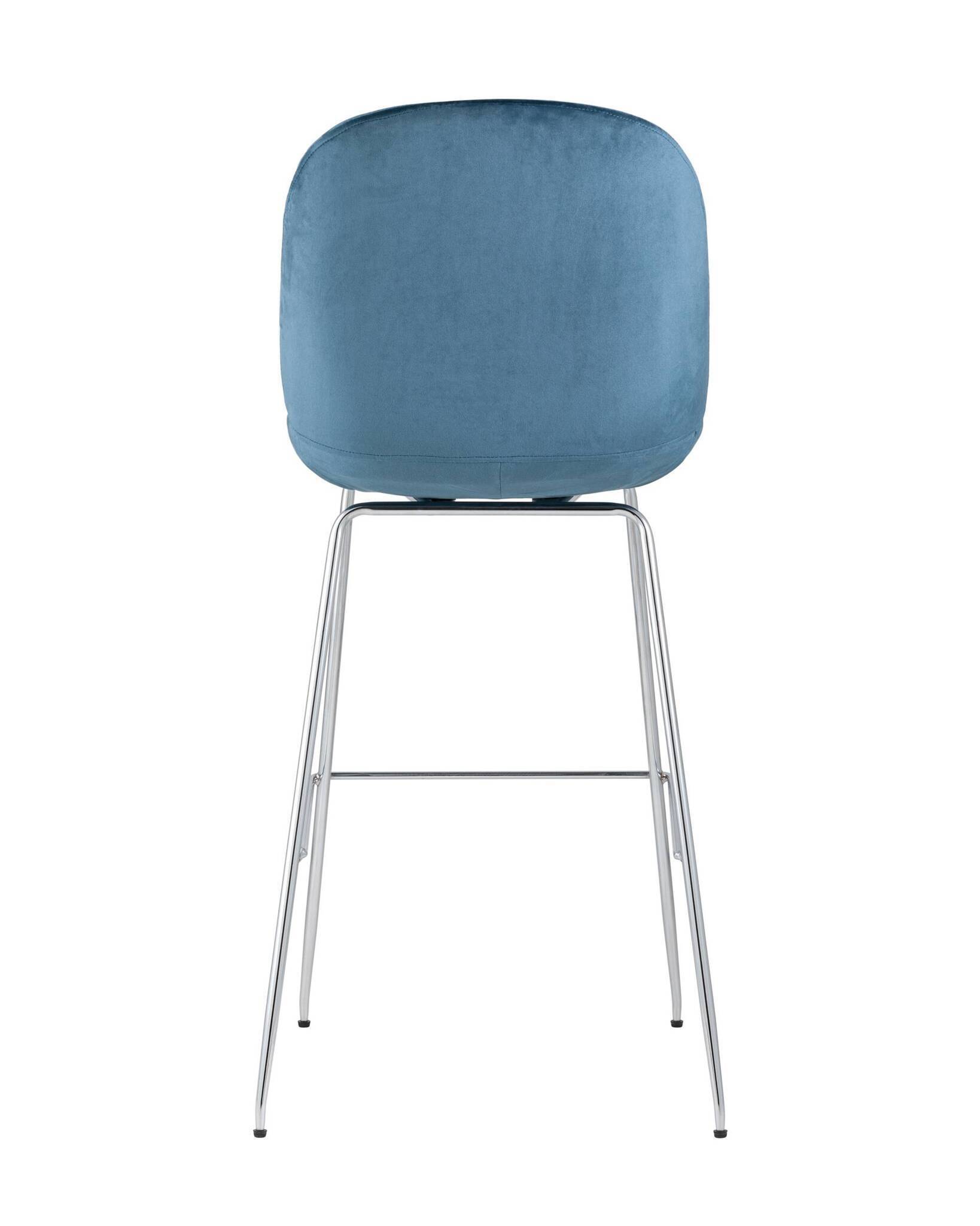 Стул барный Beetle со спинкой маренго хромированные ножки Stool Group