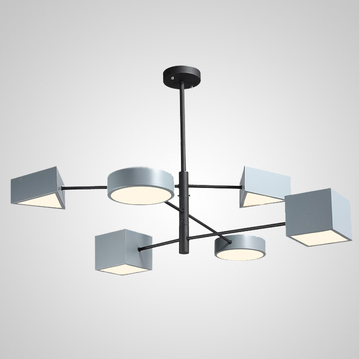 Светодиодная люстра DENIZA L3 Gray Blue Black by ImperiumLoft