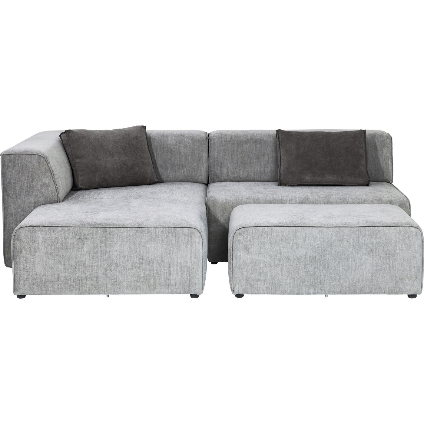 Диван угловой левосторонний Infinity Ottomane Left Grey KARE 81324