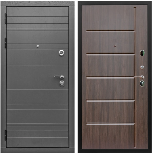 Дверь входная Graf Роял Вуд МДФ 10 мм Роял Вуд графит / МДФ 10 мм ФЛ-102 Эковенге