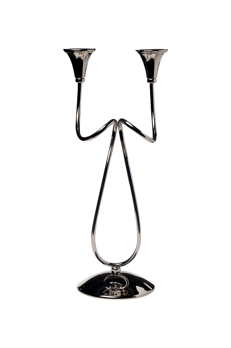 Подсвечник металлический хром Garda Decor 2K299534