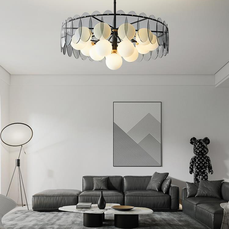 Потолочная люстра RASMIN D80 Black by ImperiumLoft
