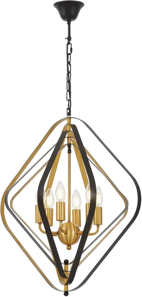 Подвесная люстра Lumina Deco LDP 8005-6 BK+MD