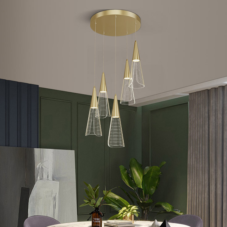 Подвесной светильник MANDORA L5 Brass Диск by ImperiumLoft