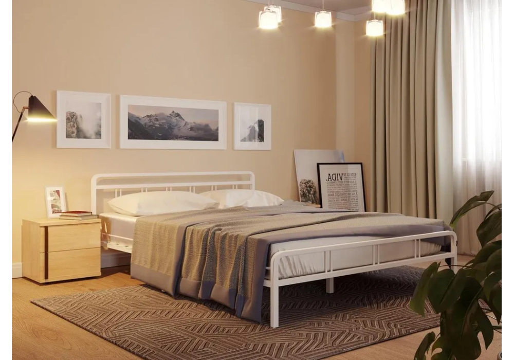 Кровать Woodville Рейк 120х200 белая 403024