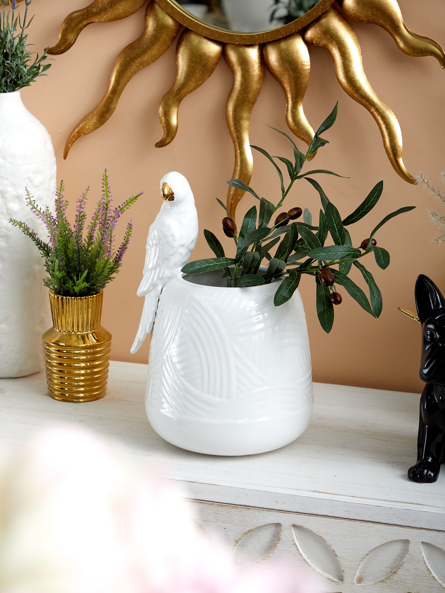 Ваза с попугаем Glasar 68-001