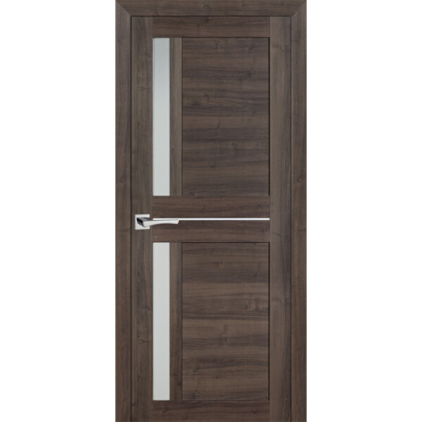 Межкомнатная дверь Graf PS-19 белый сатинат Орех пасадена (1900 х 600)