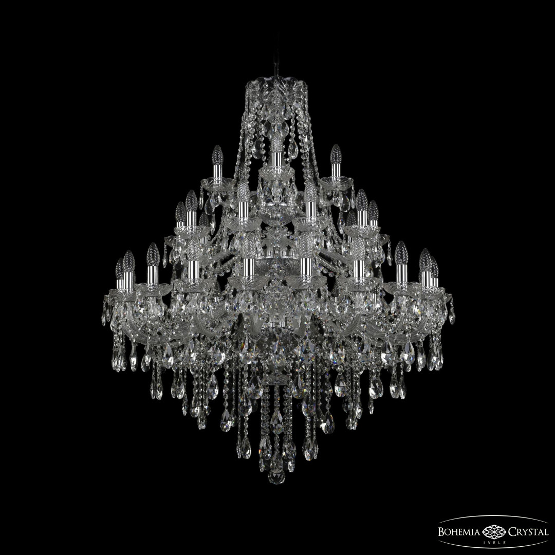 Люстра хрустальная 1415/20+10+5/300/3d Ni