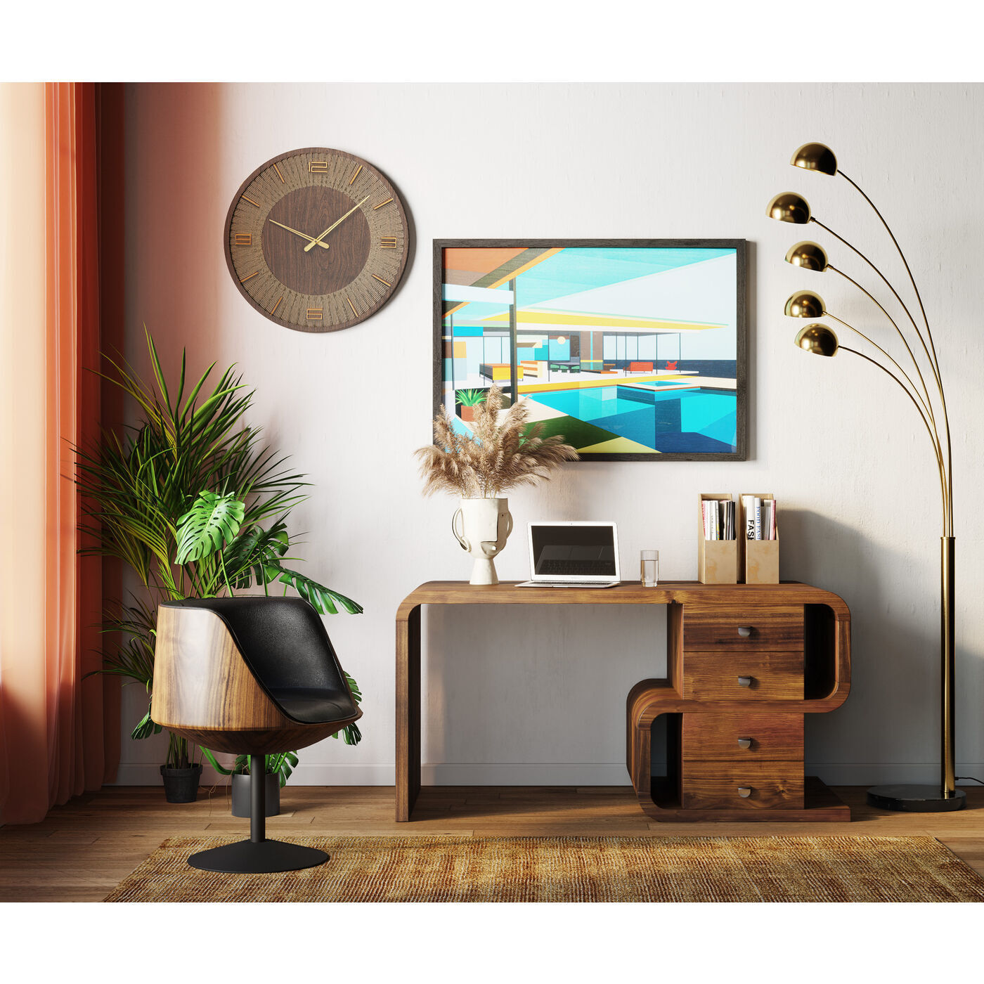 Часы настенные Levi 53214 Kare