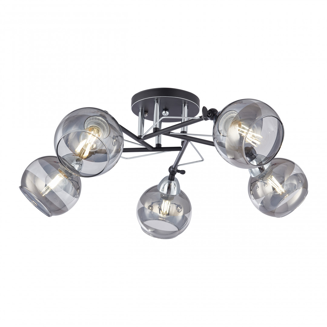 Люстра с плафонами 323685/5B BK+CR Arte Milano