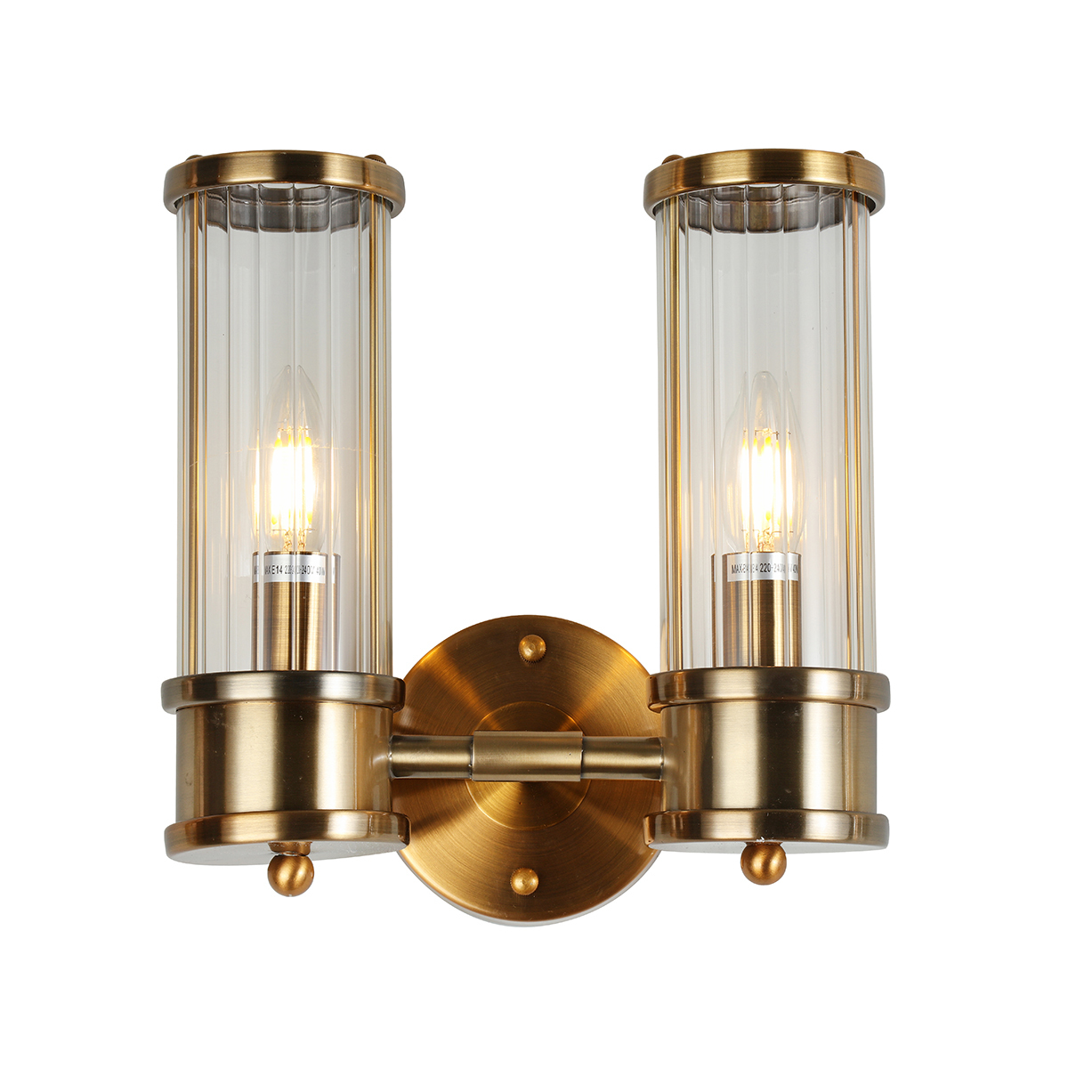 Настенный светильник Delight Collection Claridges 2C brass
