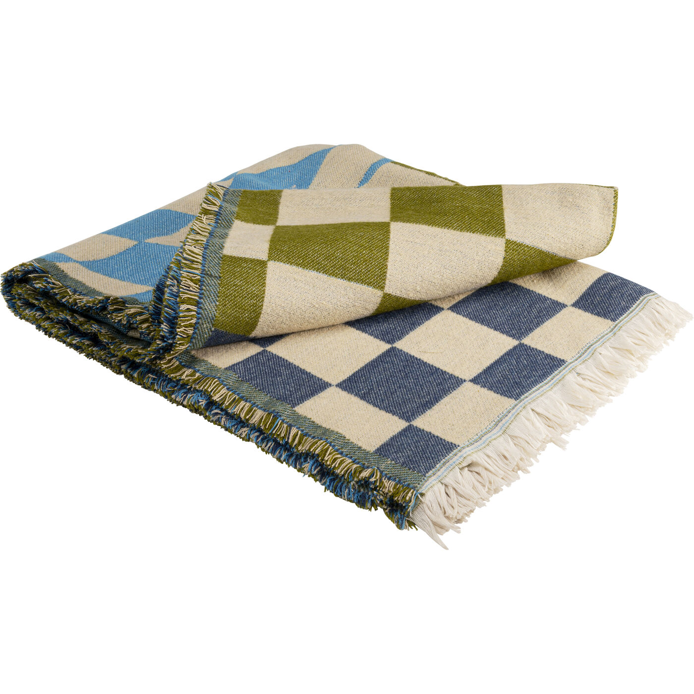 Покрывало Checker Blue Green 170x130cm KARE 57239