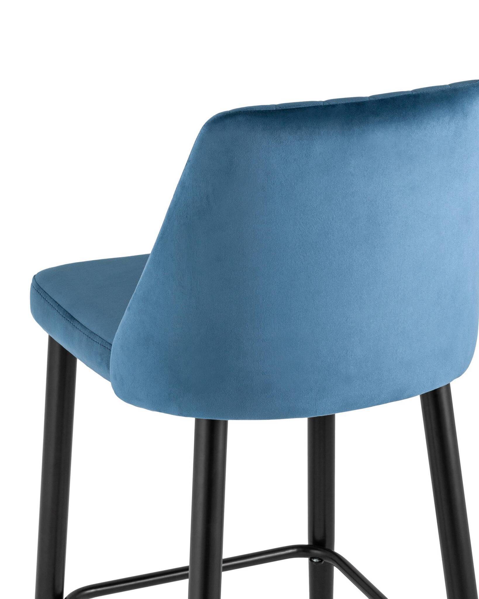 Стул барный Диего велюр пыльно-синий Stool Group