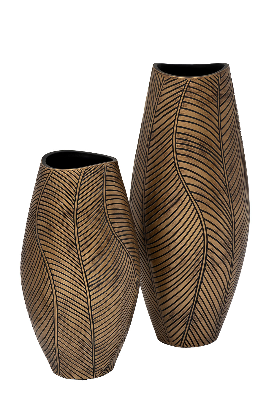 Кашпо коричневое с золотом Garda Decor ZS2104-15