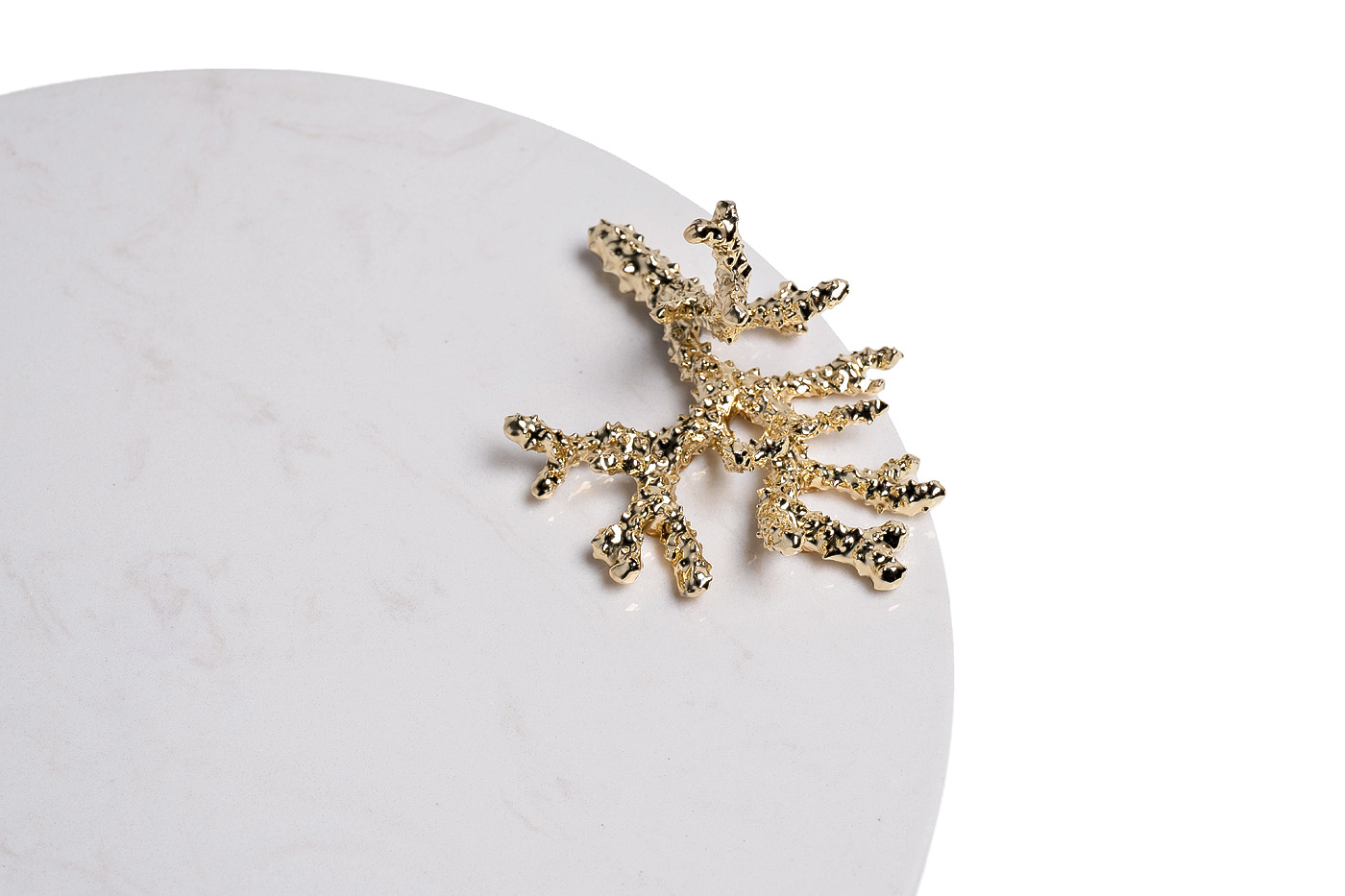 Поднос мраморный с золотым декором Garda Decor 55RD6272