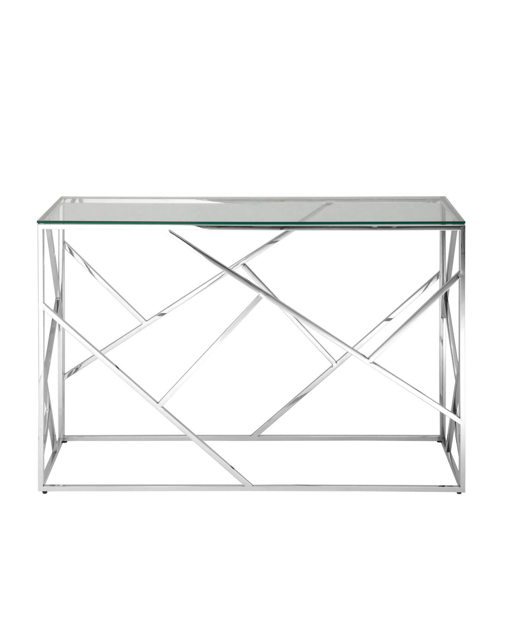 Консоль АРТ ДЕКО 120х40 серебро Stool Group