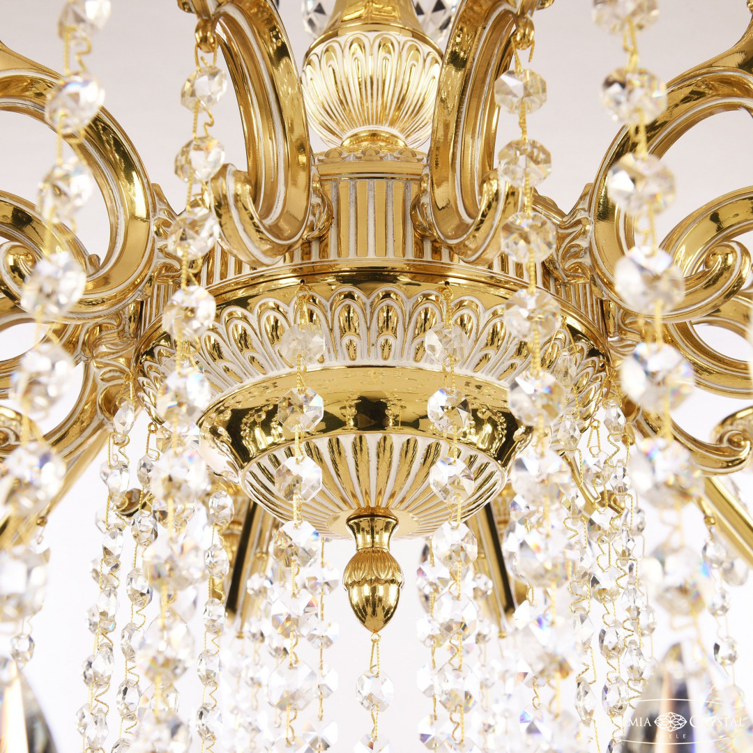 Люстра бронзовая с хрусталём 75102/12/250 B GW