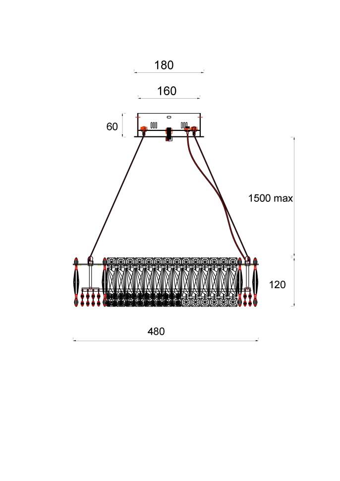 Люстра подвесная Fluorite FL1054-5P