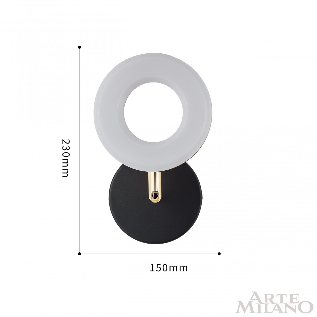 Бра светодиодные 271399/1B BK/GD Arte Milano