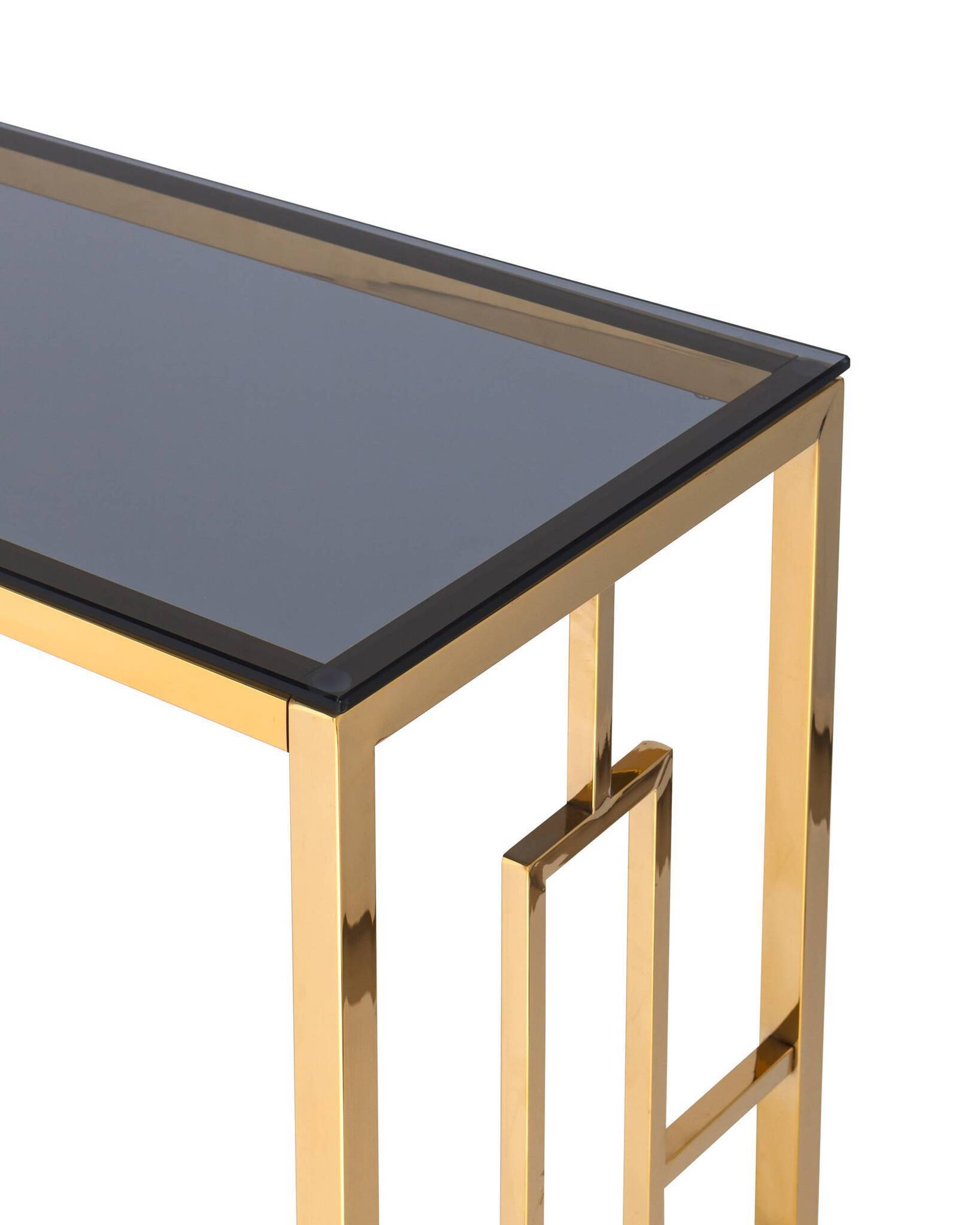 Консоль БРУКЛИН 120*40 золото стекло smoke Stool Group
