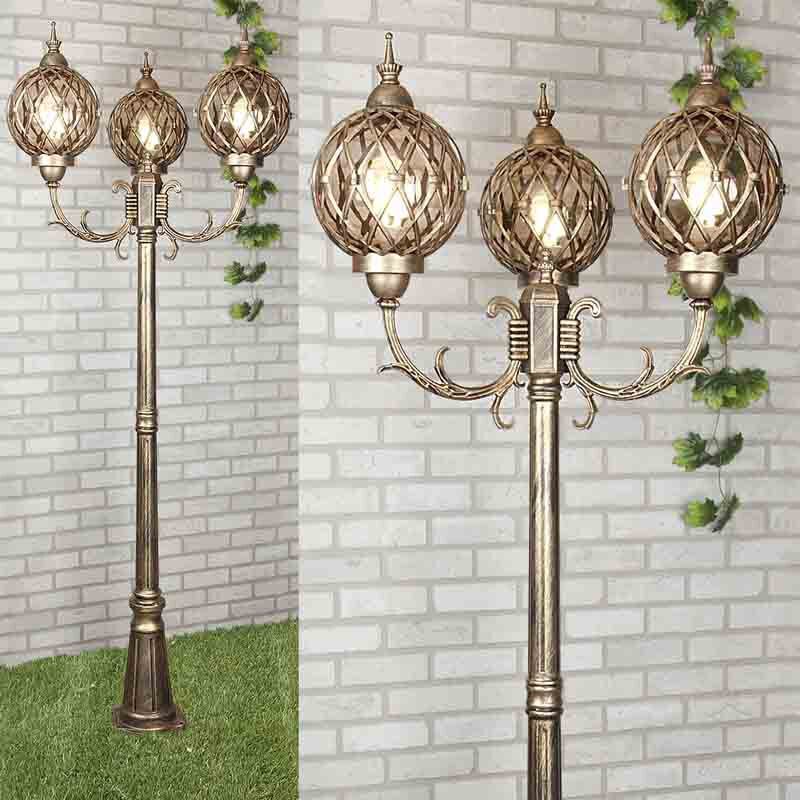 Садовый светильник Elektrostandard Sirius F/3 черное золото