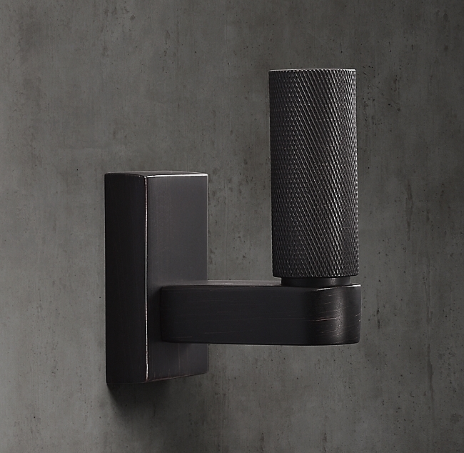Крючок Restoration Hardware Lambeth Knurled Small Bronze
