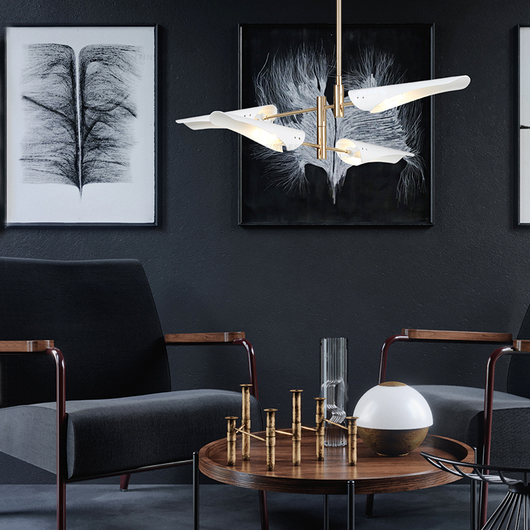 Люстра Cross cable no 407 D165 8 lights White by ImperiumLoft