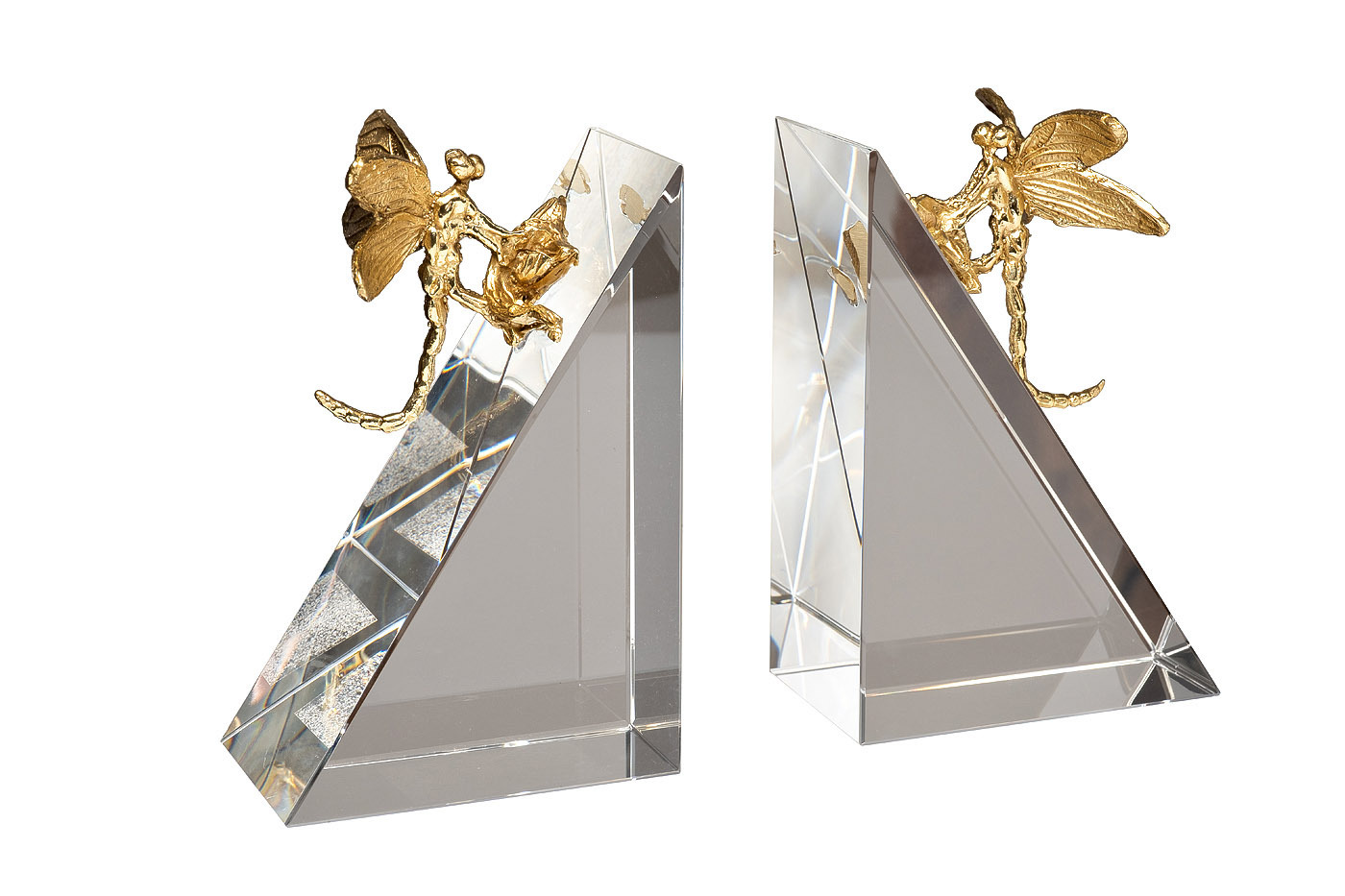 Держатели для книг "Стрекозы" хрустальные Garda Decor XBE1742