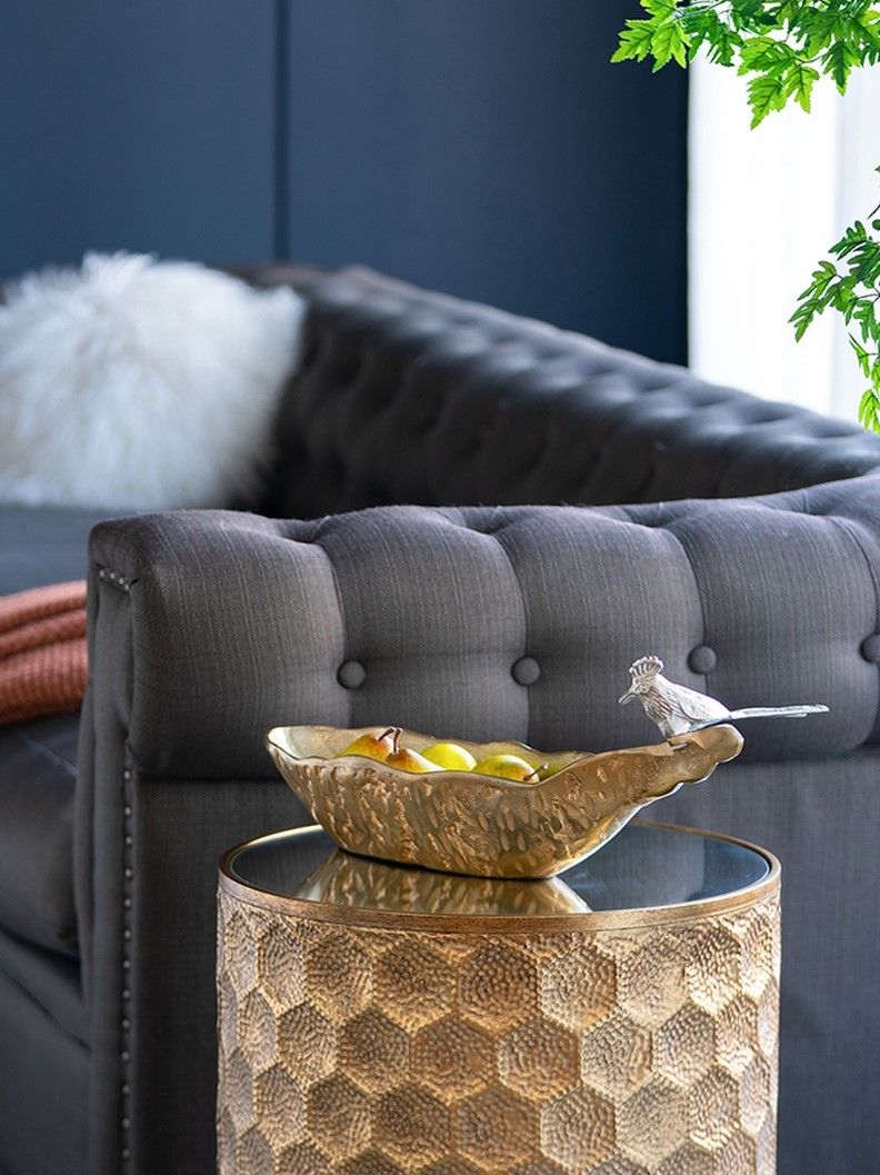 Чаша декоративная с птичкой Glasar 83759